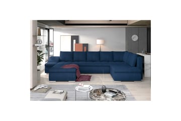 Seksjon Eltap Giovanni 351x82x190 cm - Monolith 77, Blå, Venstre - Møbler - Sofaer - Sovesofaer - Hjørnesovesofa