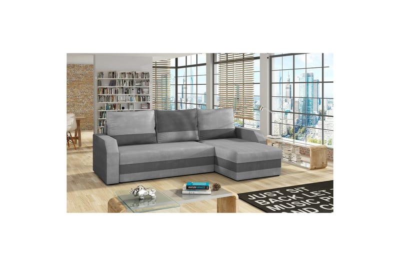 Seksjon Eltap Giulio 239x150x86 cm - Paros 05, Paros, Lys Grå, Grå - Møbler - Sofaer - Sovesofaer - Sovesofa divan
