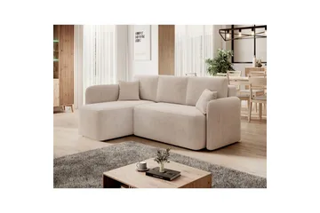 Seksjon Eltap Hadson 206x150x89 cm - Jarell 18, Lys Beige, Venstre - Møbler - Sofaer - Sovesofaer - Sovesofa divan