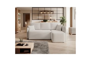 Seksjon Eltap Hadson 206x150x89 cm - Royal 01, Hvit, Høyre - Møbler - Sofaer - Sovesofaer - Sovesofa divan