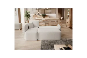 Seksjon Eltap Hadson 206x150x89 cm - Royal 01, Hvit, Venstre - Møbler - Sofaer - Sovesofaer - Sovesofa divan