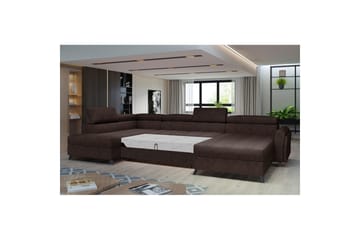 Seksjon Eltap Josette 360x200x92 cm - Dora 28, Mørk brun, Venstre - Møbler - Sofaer - Sovesofaer - Sovesofa divan