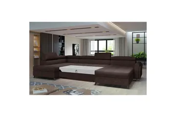 Seksjon Eltap Josette 360x200x92 cm - Dora 28, Mørk brun, Venstre - Møbler - Sofaer - Sovesofaer - Sovesofa divan