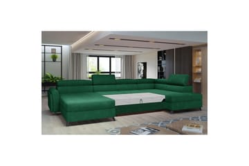 Seksjon Eltap Josette 360x200x92 cm - Kronos 19, Mørk Grønn, Høyre - Møbler - Sofaer - Sovesofaer - Sovesofa divan