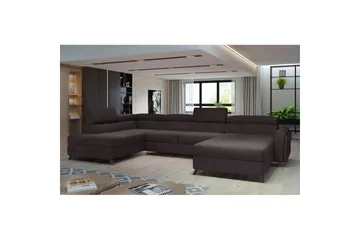 Seksjon Eltap Josette 360x200x92 cm - Monolith 29, Mørk Brun, Venstre - Møbler - Sofaer - Sovesofaer - Sovesofa divan