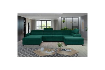 Seksjon Eltap Josette 360x200x92 cm - Monolith 37, Grønn, Høyre - Møbler - Sofaer - Sovesofaer - Sovesofa divan