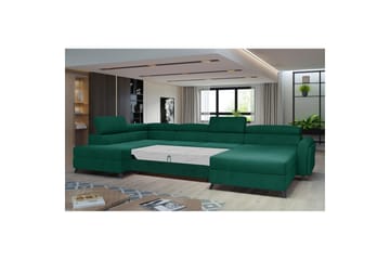 Seksjon Eltap Josette 360x200x92 cm - Monolith 37, Grønn, Venstre - Møbler - Sofaer - Sovesofaer - Sovesofa divan