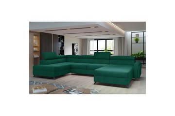Seksjon Eltap Josette 360x200x92 cm - Monolith 37, Grønn, Venstre - Møbler - Sofaer - Sovesofaer - Sovesofa divan