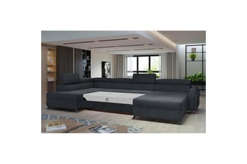 Seksjon Eltap Josette 360x200x92 cm - Monolith 97, Mørk Grå, Venstre - Møbler - Sofaer - Sovesofaer - Sovesofa divan