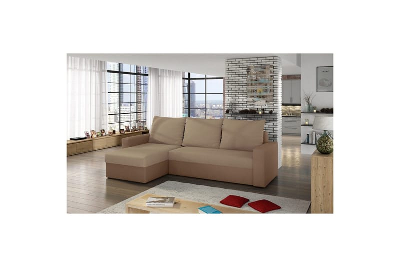 Seksjon Eltap Livio 237x150x72 cm - Alova 07, Alova 66, Beige - Møbler - Sofaer - Sovesofaer - Sovesofa divan