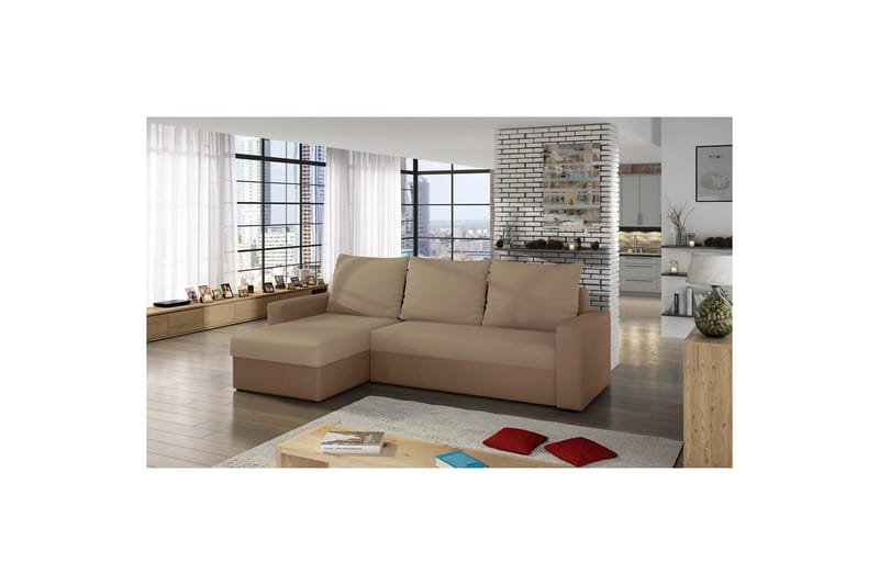 Seksjon Eltap Livio 237x150x72 cm - Alova 07, Alova 66, Beige - Møbler - Sofaer - Sovesofaer - Sovesofa divan