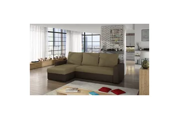 Seksjon Eltap Livio 237x150x72 cm - Alova 07, Alova 67, Beige, Brun - Møbler - Sofaer - Sovesofaer - Sovesofa divan