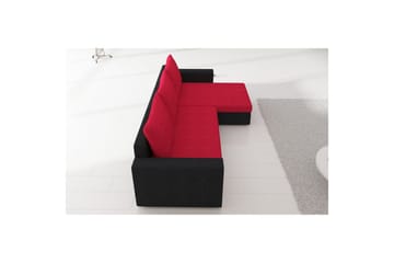 Seksjon Eltap Livio 237x150x72 cm - Alova 10, Alova 04, Grå, Svart - Møbler - Sofaer - Sovesofaer - Sovesofa divan
