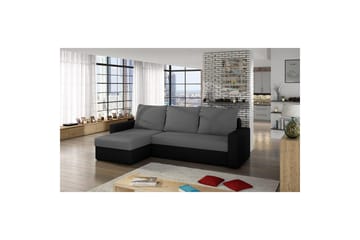 Seksjon Eltap Livio 237x150x72 cm - Alova 10, Alova 04, Grå, Svart - Møbler - Sofaer - Sovesofaer - Sovesofa divan