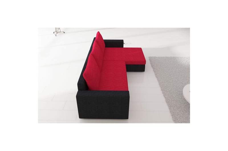 Seksjon Eltap Livio 237x150x72 cm - Sawana 14, Soft 17, Svart, Hvit - Møbler - Sofaer - Sovesofaer - Sovesofa divan