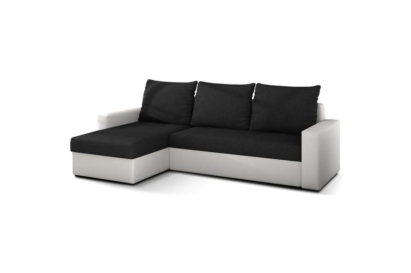 Seksjon Eltap Livio 237x150x72 cm, Sawana 14, Soft 17, Svart, Hvit