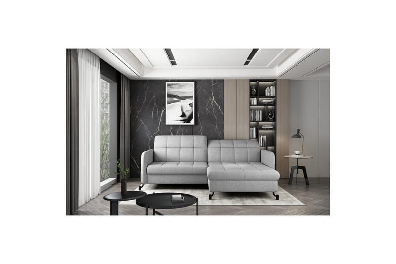 Seksjon Eltap Lorelle 225x160x105 cm - Grande 81, Grå, Høyre - Møbler - Sofaer - Sovesofaer - Sovesofa divan