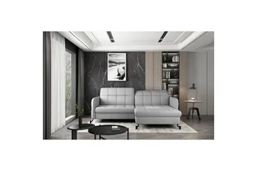 Seksjon Eltap Lorelle 225x160x105 cm - Grande 81, Grå, Høyre - Møbler - Sofaer - Sovesofaer - Sovesofa divan