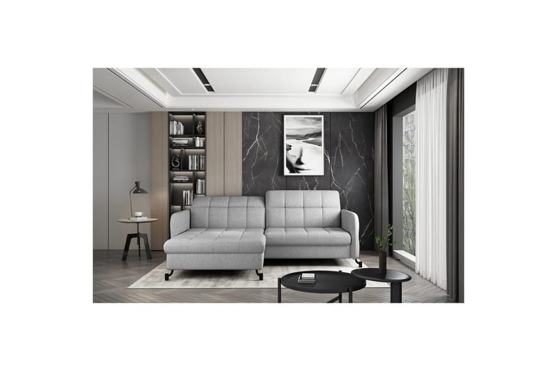 Seksjon Eltap Lorelle 225x160x105 cm - Grande 81, Grå, Venstre - Møbler - Sofaer - Sovesofaer - Sovesofa divan
