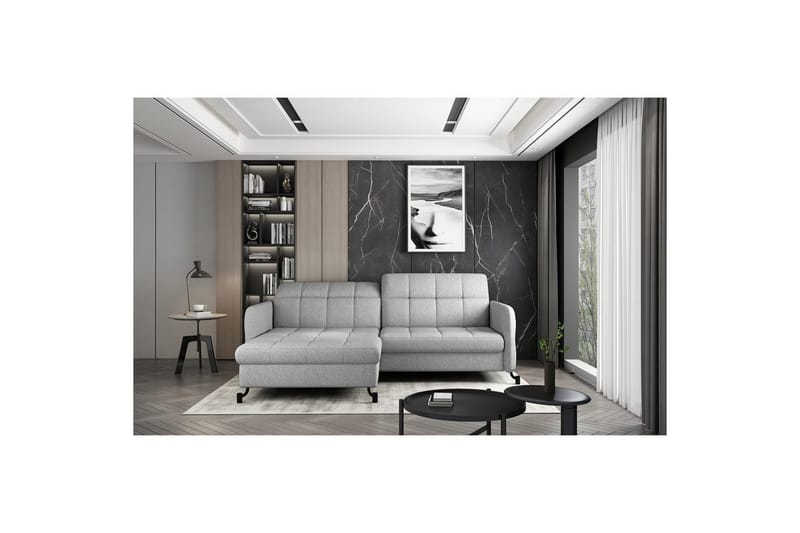 Seksjon Eltap Lorelle 225x160x105 cm - Grande 81, Grå, Venstre - Møbler - Sofaer - Sovesofaer - Sovesofa divan
