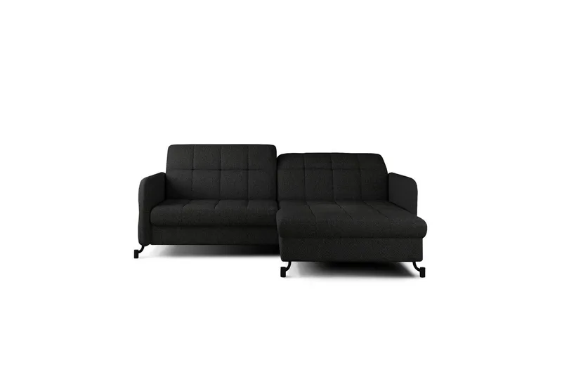 Seksjon Eltap Lorelle 225x160x105 cm - Inari 100, Svart, Høyre - Møbler - Sofaer - Sovesofaer - Sovesofa divan