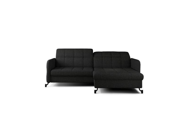 Seksjon Eltap Lorelle 225x160x105 cm - Inari 100, Svart, Høyre - Møbler - Sofaer - Sovesofaer - Sovesofa divan