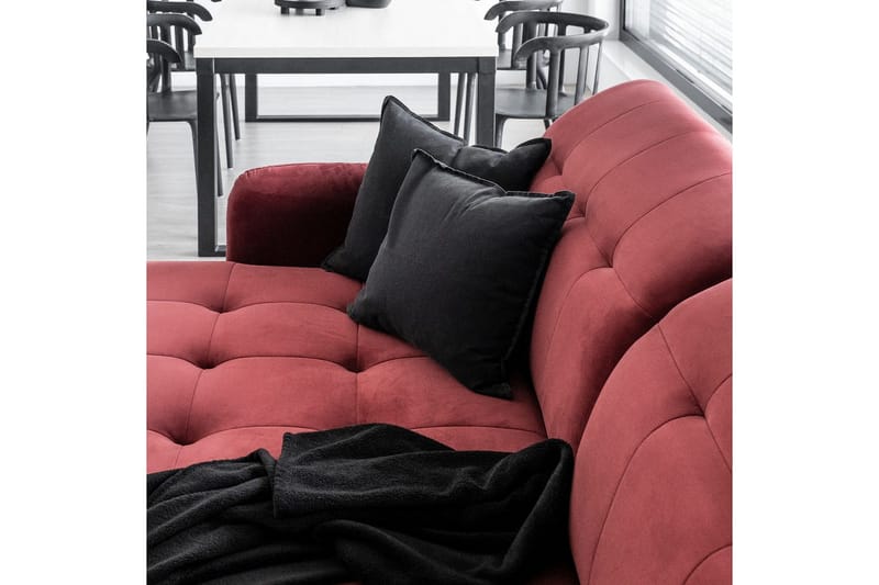 Seksjon Eltap Lorelle 225x160x105 cm - Monolith 09, Mørk Beige, Venstre - Møbler - Sofaer - Sovesofaer - Sovesofa divan