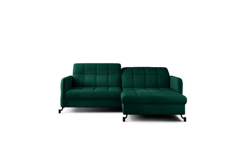 Seksjon Eltap Lorelle 225x160x105 cm - Monolith 37, Grønn, Høyre - Møbler - Sofaer - Sovesofaer - Sovesofa divan