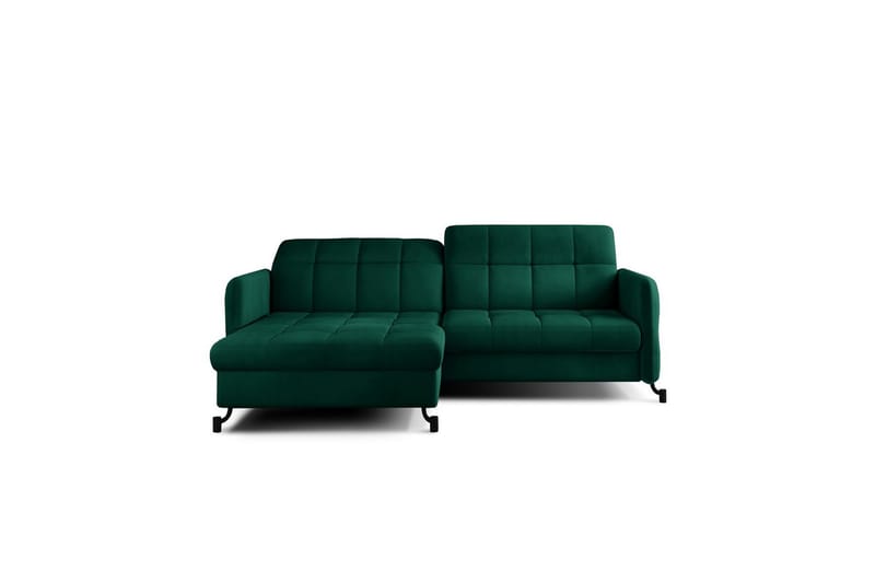 Seksjon Eltap Lorelle 225x160x105 cm - Monolith 37, Grønn, Venstre - Møbler - Sofaer - Sovesofaer - Sovesofa divan