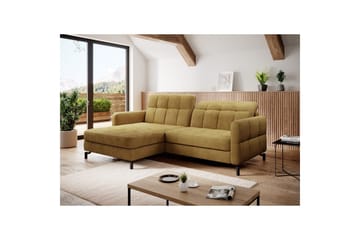 Seksjon Eltap Lorelle 225x160x105 cm - Monolith 48, Gul, Venstre - Møbler - Sofaer - Sovesofaer - Sovesofa divan