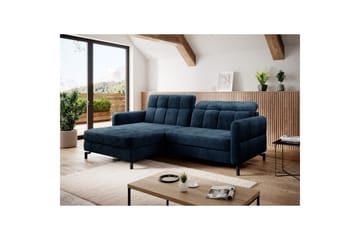 Seksjon Eltap Lorelle 225x160x105 cm - Monolith 77, Blå, Venstre - Møbler - Sofaer - Sovesofaer - Sovesofa divan