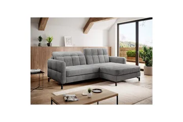 Seksjon Eltap Lorelle 225x160x105 cm - Monolith 84, Lys grå, Høyre - Møbler - Sofaer - Sovesofaer - Sovesofa divan