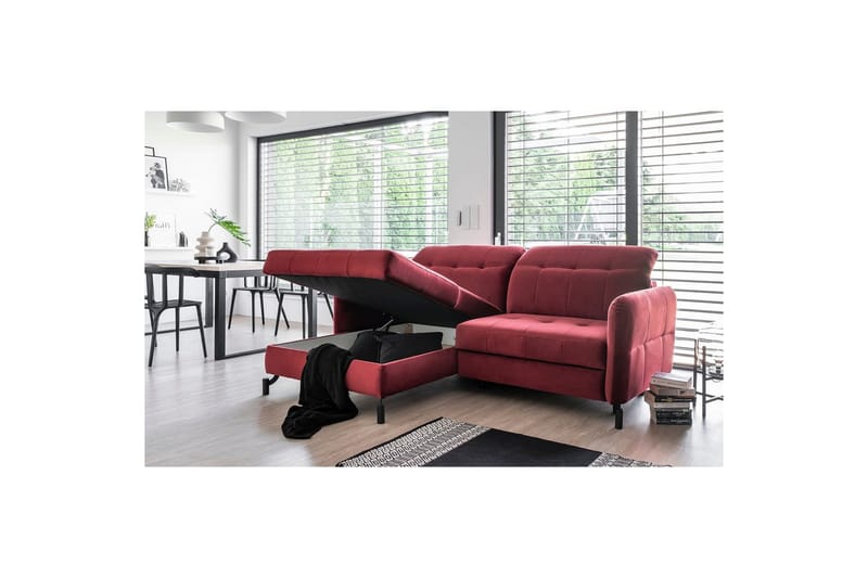 Seksjon Eltap Lorelle 225x160x105 cm - Monolith 84, Lys grå, Venstre - Møbler - Sofaer - Sovesofaer - Sovesofa divan