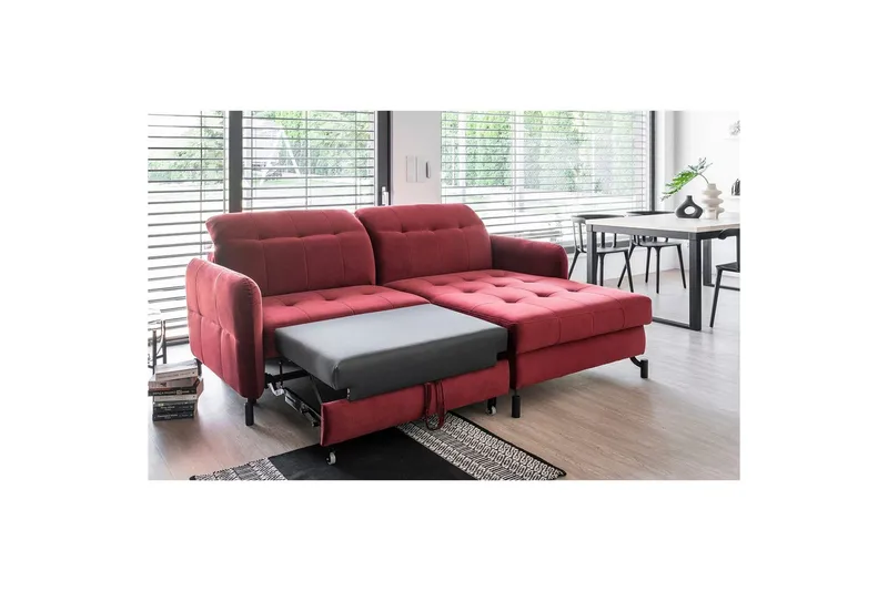 Seksjon Eltap Lorelle 225x160x105 cm - Monolith 97, Mørk Grå, Høyre - Møbler - Sofaer - Sovesofaer - Sovesofa divan