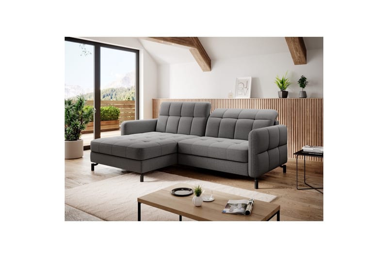 Seksjon Eltap Lorelle 225x160x105 cm - Omega 13, Mørk Grå, Venstre - Møbler - Sofaer - Sovesofaer - Sovesofa divan