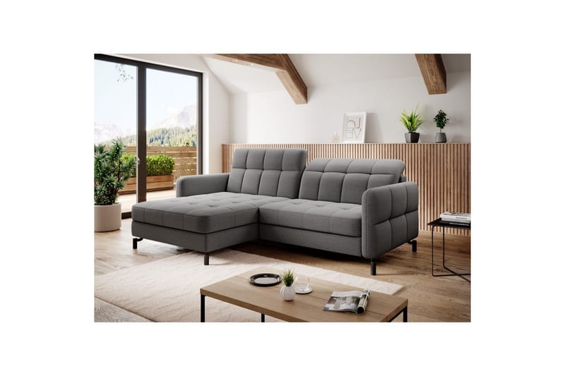 Seksjon Eltap Lorelle 225x160x105 cm - Omega 13, Mørk Grå, Venstre - Møbler - Sofaer - Sovesofaer - Sovesofa divan