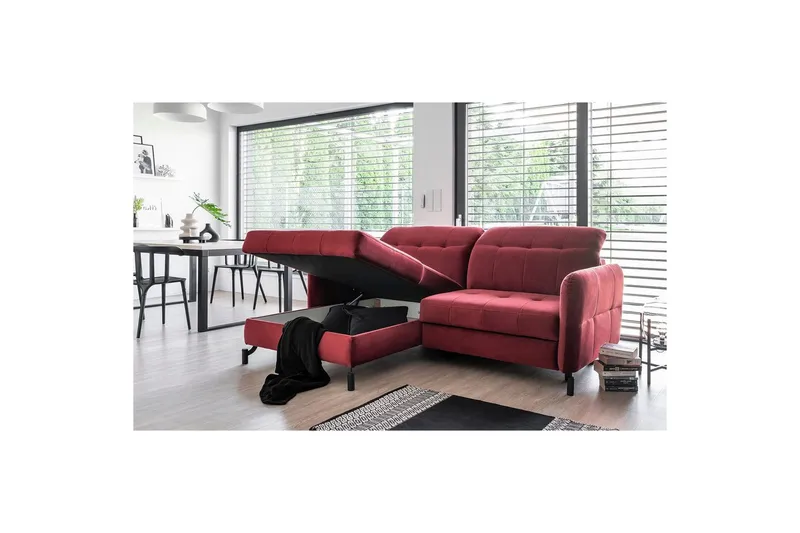 Seksjon Eltap Lorelle 225x160x105 cm - Omega 68, Gul, Venstre - Møbler - Sofaer - Sovesofaer - Sovesofa divan