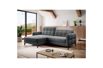 Seksjon Eltap Lorelle 225x160x105 cm - Paros 06, Grå, Venstre - Møbler - Sofaer - Sovesofaer - Sovesofa divan