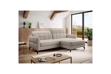 Seksjon Eltap Lorelle 225x160x105 cm - Paros 02, Beige, Høyre - Møbler - Sofaer - Sovesofaer - Sovesofa divan
