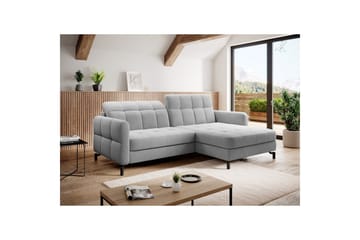 Seksjon Eltap Lorelle 225x160x105 cm - Paros 05, Lysegrå, Høyre - Møbler - Sofaer - Sovesofaer - Sovesofa divan