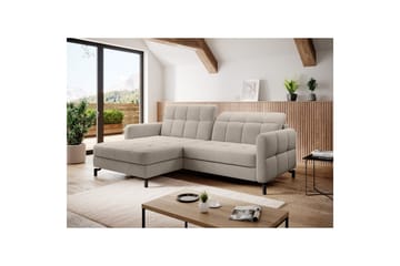 Seksjon Eltap Lorelle 225x160x105 cm - Paros 02, Beige, Venstre - Møbler - Sofaer - Sovesofaer - Sovesofa divan