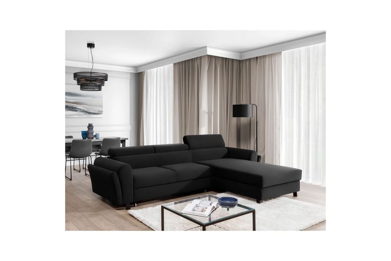 Seksjon Eltap Mariall 288x200x92 cm - Inari 96, Mørk Grå, Høyre - Møbler - Sofaer - Sovesofaer - Sovesofa divan