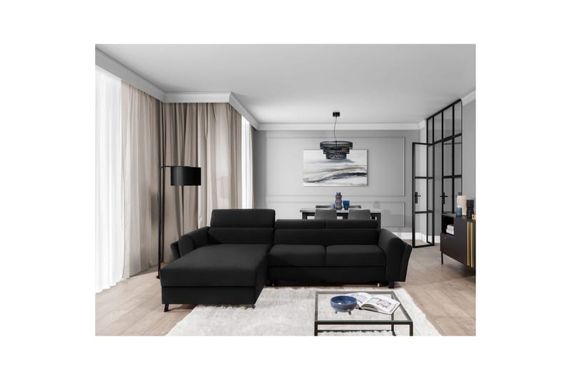 Seksjon Eltap Mariall 288x200x92 cm - Inari 96, Mørk Grå, Venstre - Møbler - Sofaer - Sovesofaer - Sovesofa divan