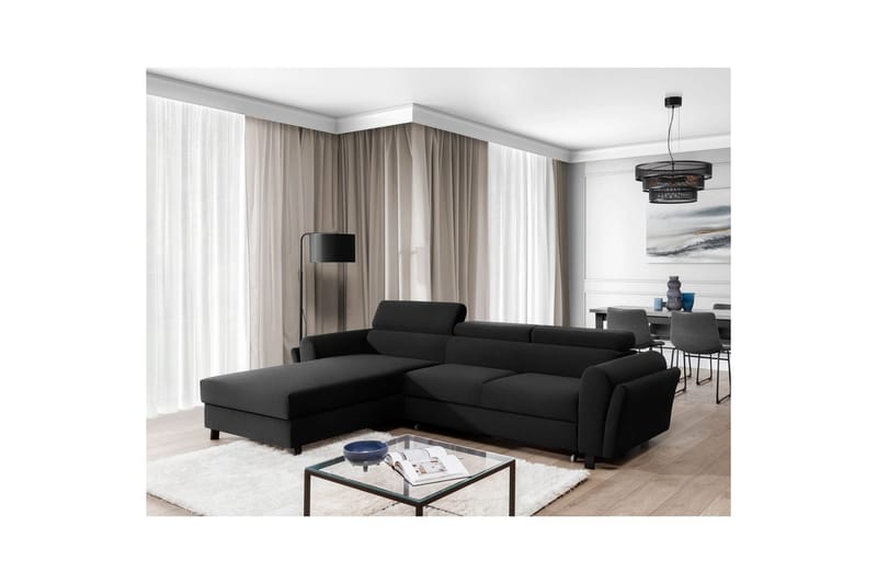 Seksjon Eltap Mariall 288x200x92 cm - Inari 96, Mørk Grå, Venstre - Møbler - Sofaer - Sovesofaer - Sovesofa divan
