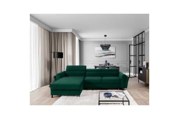 Seksjon Eltap Mariall 288x200x92 cm - Kronos 19, Mørk grønn, Venstre - Møbler - Sofaer - Sovesofaer - Sovesofa divan