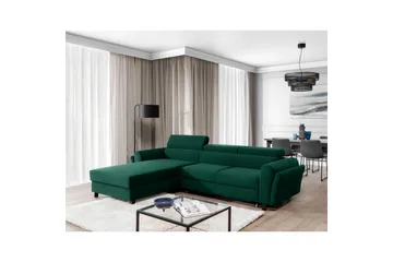 Seksjon Eltap Mariall 288x200x92 cm - Kronos 19, Mørk grønn, Venstre - Møbler - Sofaer - Sovesofaer - Sovesofa divan