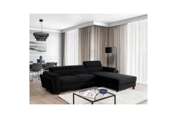 Seksjon Eltap Mariall 288x200x92 cm - Mat Velvet 99, Blå, Høyre - Møbler - Sofaer - Sovesofaer - Sovesofa divan