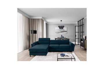 Seksjon Eltap Mariall 288x200x92 cm - Monolith 77, Blå, Venstre - Møbler - Sofaer - Sovesofaer - Sovesofa divan