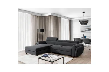 Seksjon Eltap Mariall 288x200x92 cm - Monolith 97, Mørk Grå, Venstre - Møbler - Sofaer - Sovesofaer - Sovesofa divan
