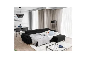 Seksjon Eltap Mariall 288x200x92 cm - Sawana 14, Svart, Høyre - Møbler - Sofaer - Sovesofaer - Sovesofa divan